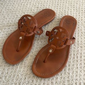 TORY BURCH MILLER SANDAL CAMEL SIZE 8.5